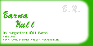barna mull business card